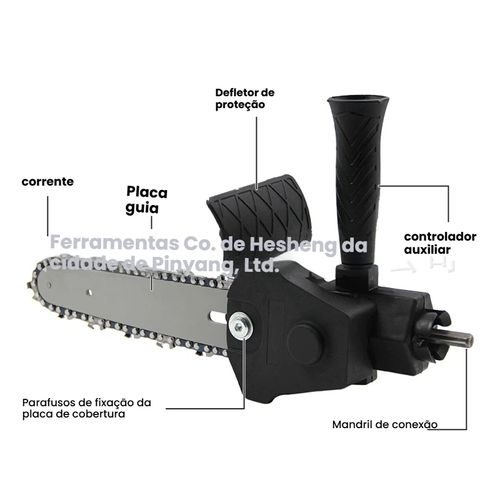 Conversor de Furadeira Manual para Serra Elétrica 4 Polegadas - Serra de Desbaste e Serra de Jardim, Acessório para Corte de Madeira e Poda