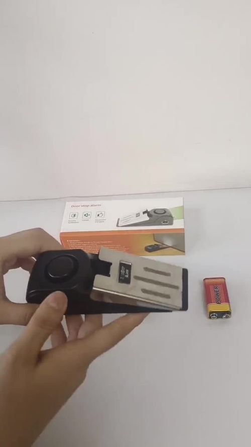 Protetor de Porta com Alarme Anti-Roubo, Bloqueador de Porta para Mulheres em Hotéis e Uso Doméstico, Amortecedor de Porta Anti-Colisão, Calço de Porta com Alarme de Alto Volume