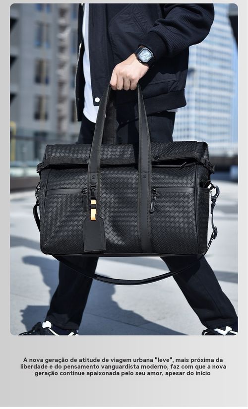 Mala de Academia e Viagem Masculina Estilosa e Moderna, Mala Esportiva Impermeável com Grande Capacidade e Separação Seco,Molhado, Mala de Mão Simples para Bagagem