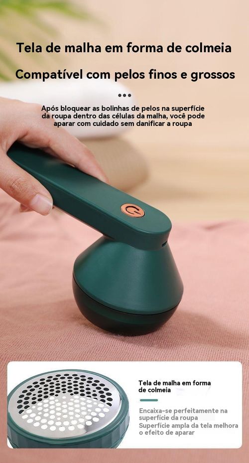 Removedor de Bolinhas de Lã Recarregável, Aparador de Pelos para Tricô, Aparador de Bolinhas