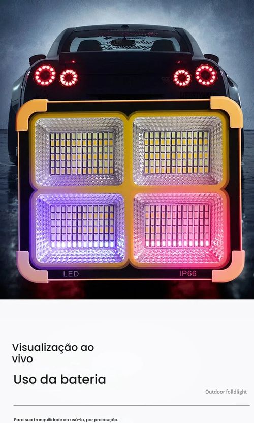 Lâmpada Solar, Lanterna de Mão Recarregável, Projetor Portátil, Lâmpada para Feira Livre ao Ar Livre, Lanterna Multifuncional para Acampamento e Emergência