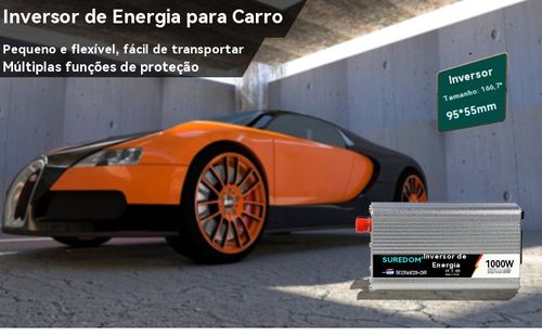 Inversor 1000W 12V para 220V com Porta USB – Para Carro