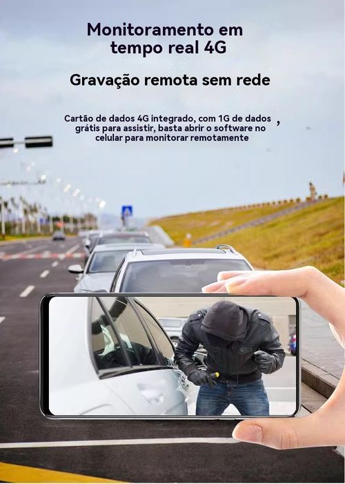 Câmara Inteligente WiFi com PIR Humano, Sem Tomada, Controlo pelo Telemóvel