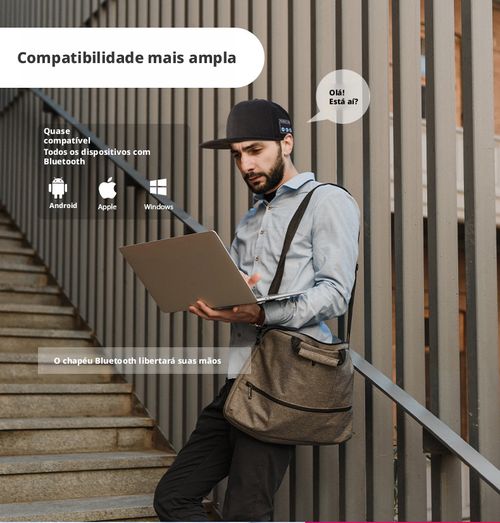 Boné de Beisebol com Alto-falantes Bluetooth Duplos, Boné de Golfe com Proteção Solar para Atividades ao Ar Livre