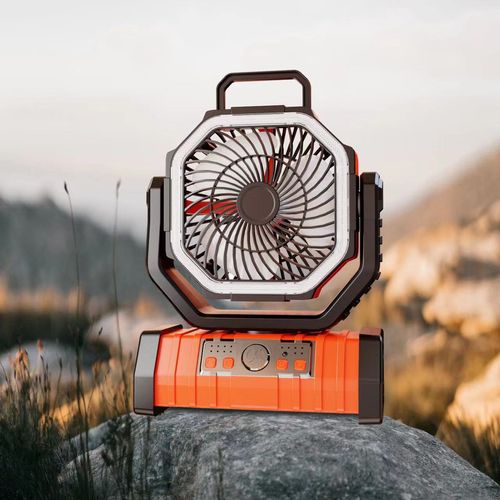 Ventoinha Portátil para Exterior – Vento Forte, Recarregável, com Controle Remoto e Luz – Ideal para Camping