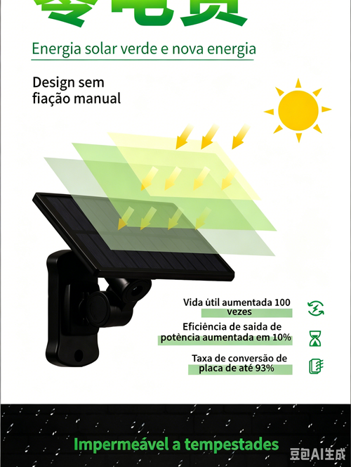 Luz de parede solar com detecção de corpo humano de três cabeças, luz de jardim para quintal exterior, luz de rua à prova d'água para uso externo
