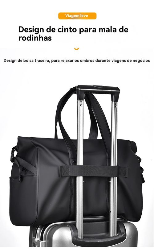 Mala de Academia e Viagem Masculina Estilosa e Moderna, Mala Esportiva Impermeável com Grande Capacidade e Separação Seco,Molhado, Mala de Mão Simples para Bagagem