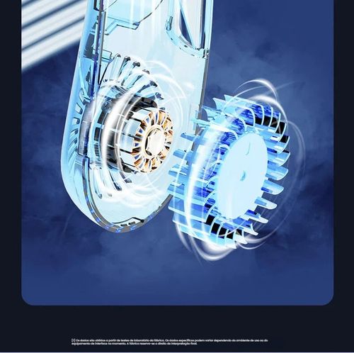 Ventilador de Pescoço Nova Linha, Recarregável via USB, Pequeno e Portátil para Uso Exterior, Silencioso com Turbina, Sem Pás, Mini Ventilador para Pescoço