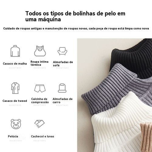 Removedor de Bolinhas de Lã Recarregável, Aparador de Pelos para Tricô, Aparador de Bolinhas