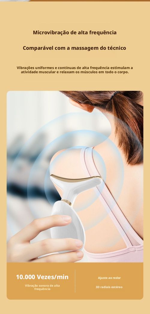 Aparelho de Beleza de Imersão com Vibração Facial Mini Nova Linha, Dispositivo Pequeno para Reduzir Rugas de Pescoço, Aparelho de Massagem Facial Elétrico para Comércio Transfronteiriço