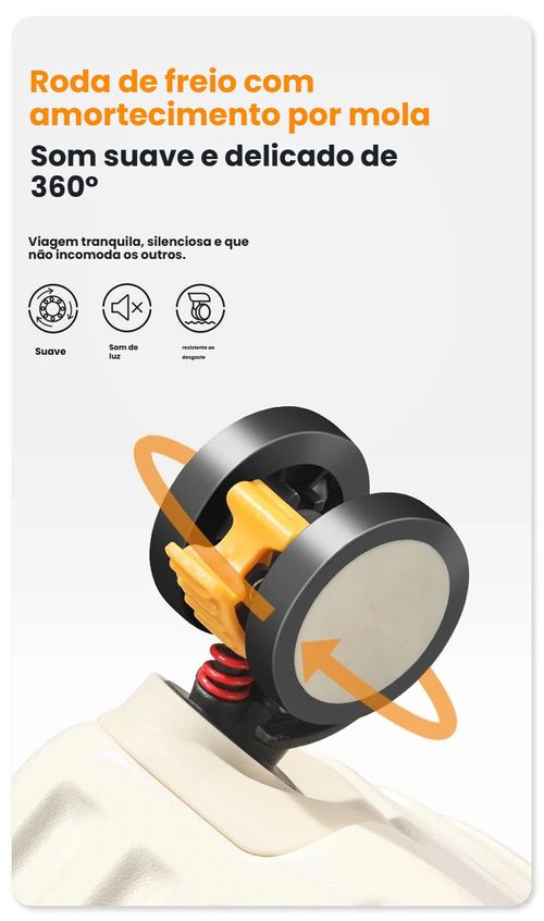 Mala de Viagem Nova Linha com Abertura Frontal, Mala de Rodinhas Multifuncional com Grande Capacidade para Mulheres, Mala com Cadeado Numérico Alta Qualidade para Estudantes, Amortecimento de Impacto