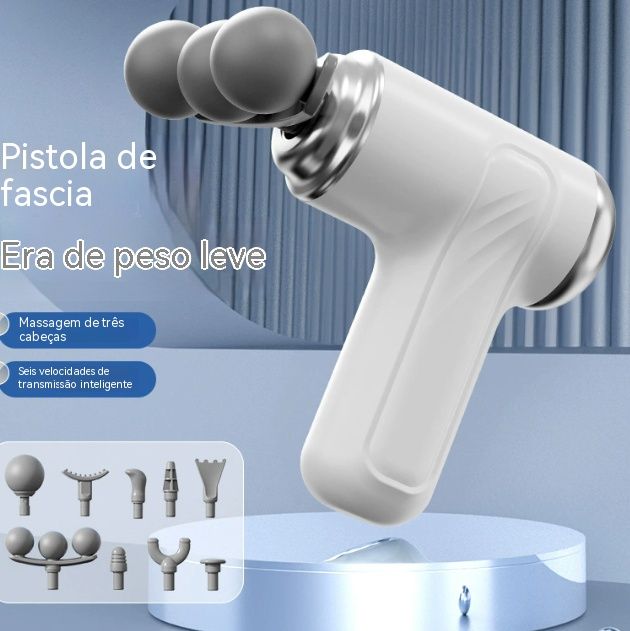 Pistola de massagem com 3 níveis e 9 cabeças – relaxamento muscular profundo, ideal para ombros, costas e cintura