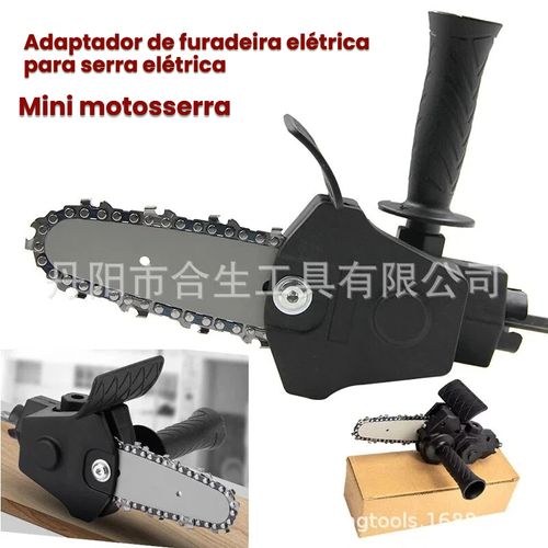 Conversor de Furadeira Manual para Serra Elétrica 4 Polegadas - Serra de Desbaste e Serra de Jardim, Acessório para Corte de Madeira e Poda