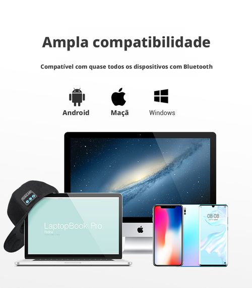 Boné de Beisebol com Alto-falantes Bluetooth Duplos, Boné de Golfe com Proteção Solar para Atividades ao Ar Livre