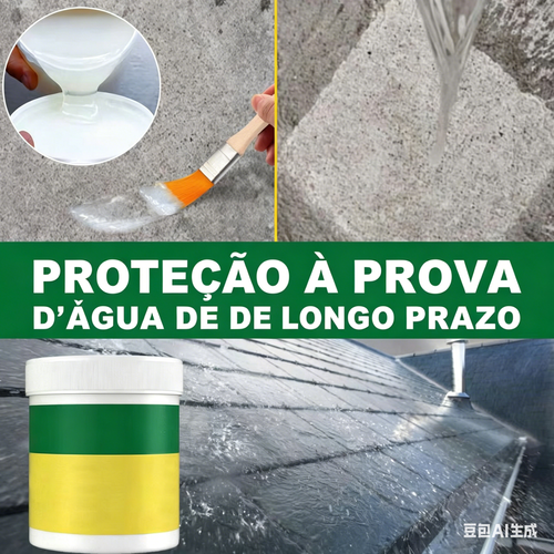 Verniz transparente impermeável – para paredes, casas de banho, fissuras. Nano tecnologia, sem quebrar nada.