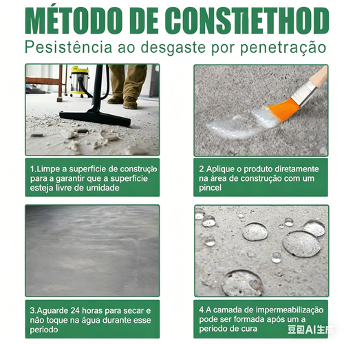 Verniz transparente impermeável – para paredes, casas de banho, fissuras. Nano tecnologia, sem quebrar nada.