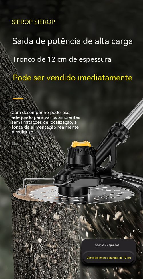 Cortador de relva sem escovas – multifuncional, portátil, com bateria de lítio, ideal para jardim e pequenas colheitas