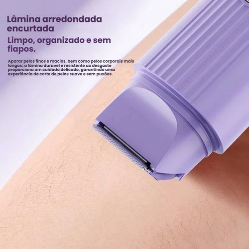 Depilador Feminino com Duas Cabeças, Cortador de Pêlos Íntimos, Navalha Elétrica, Depilador Unissex, Portátil
