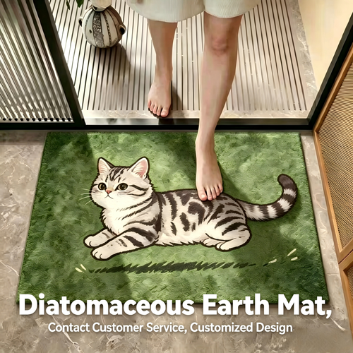 Diatomaceous Earth Bath Mat – Super Absorbent Non-Slip Rug for Bathroom, Shower, Toilet, Kitchen Sink, and Bedroom Doorway