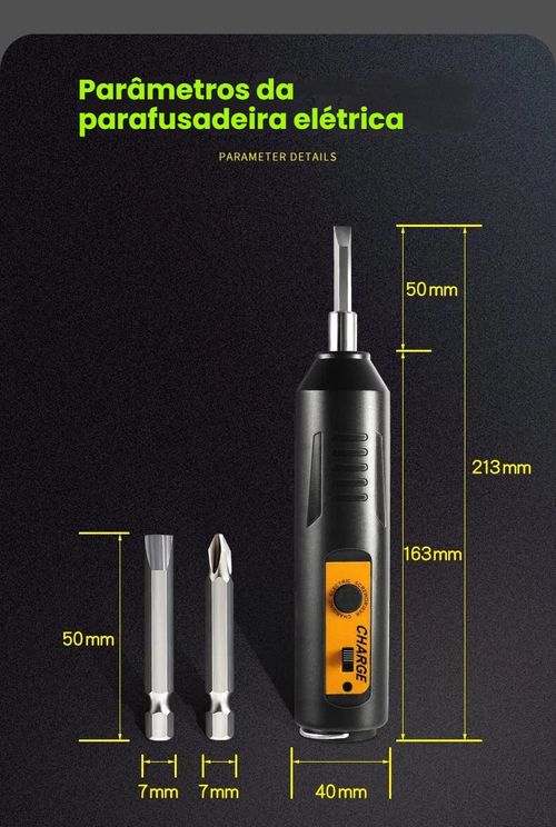 Chave de Fenda Elétrica Doméstica Recarregável, Mini Parafusadeira Elétrica Portátil, Pequeno Chave de Impacto, Kit de Ferramentas a Bateria de Lítio