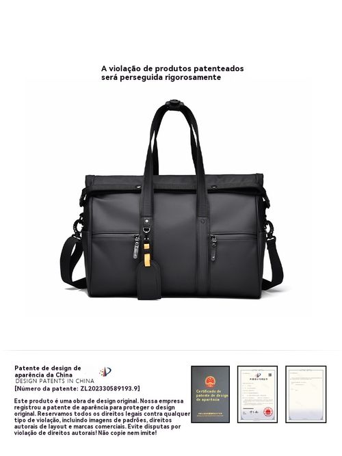 Mala de Academia e Viagem Masculina Estilosa e Moderna, Mala Esportiva Impermeável com Grande Capacidade e Separação Seco,Molhado, Mala de Mão Simples para Bagagem