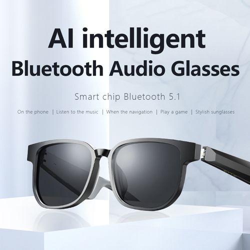 Óculos inteligentes motorista especial óculos escuros anti-azul azul bluetooth fones de ouvido AI óculos de áudio para liberar ambos os ouvidos