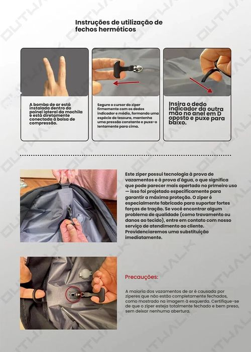 Mochila de Viagem com Vácuo, Mochila Masculina Empresarial Multifuncional para Notebook, Mochila de Compressão a Vácuo com Grande Capacidade, Material TPU