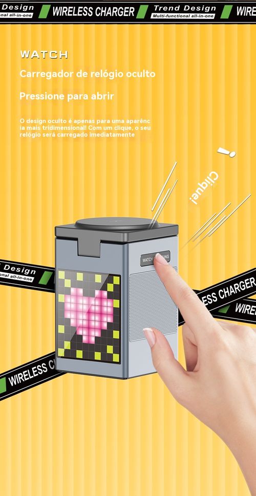 Carregador Sem Fio Magnético 6 em 1, Compatível com Celulares, Fones de Ouvido e Relógios Apple e Huawei, Carregamento Rápido