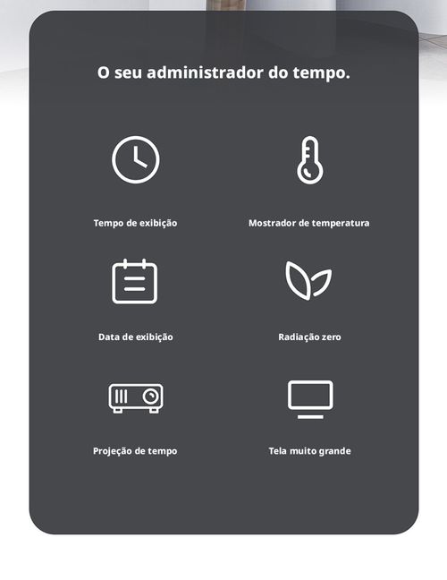 Eletrônico com Projeção, Relógio Despertador Noturno Silencioso, Armação para Levantar cedo para Estudantes, Relógio de Mesa para Cabeceira