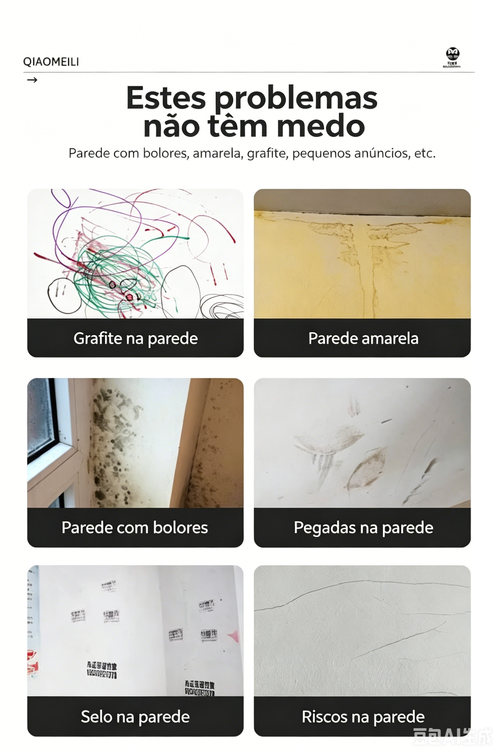 Tinta de rolo para paredes, tinta látex branca à base de água sem odor, ideal para reparos domésticos