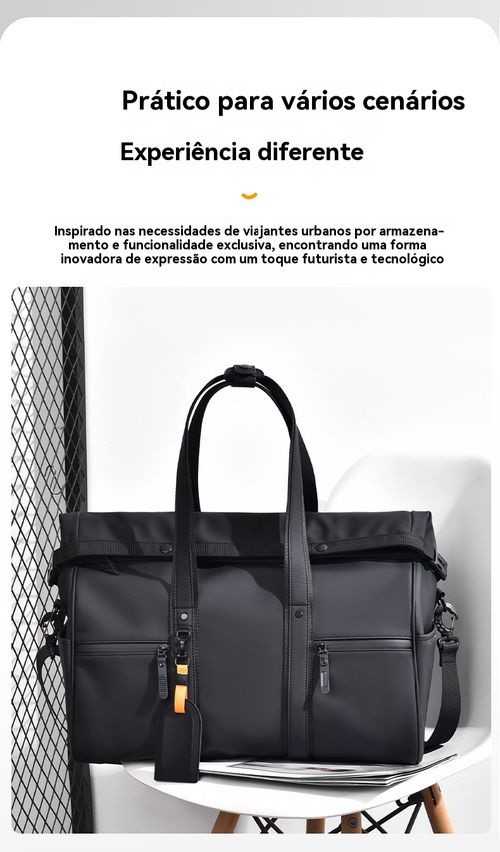 Mala de Academia e Viagem Masculina Estilosa e Moderna, Mala Esportiva Impermeável com Grande Capacidade e Separação Seco,Molhado, Mala de Mão Simples para Bagagem