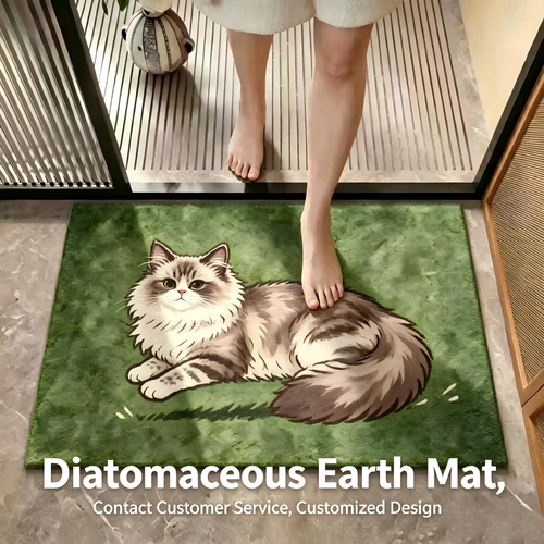 Diatomaceous Earth Bath Mat – Super Absorbent Non-Slip Rug for Bathroom, Shower, Toilet, Kitchen Sink, and Bedroom Doorway
