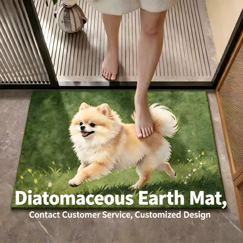 Diatomaceous Earth Bath Mat – Super Absorbent Non-Slip Rug for Bathroom, Shower, Toilet, Kitchen Sink, and Bedroom Doorway