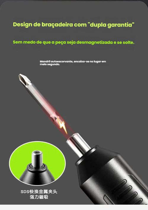 Chave de Fenda Elétrica Doméstica Recarregável, Mini Parafusadeira Elétrica Portátil, Pequeno Chave de Impacto, Kit de Ferramentas a Bateria de Lítio