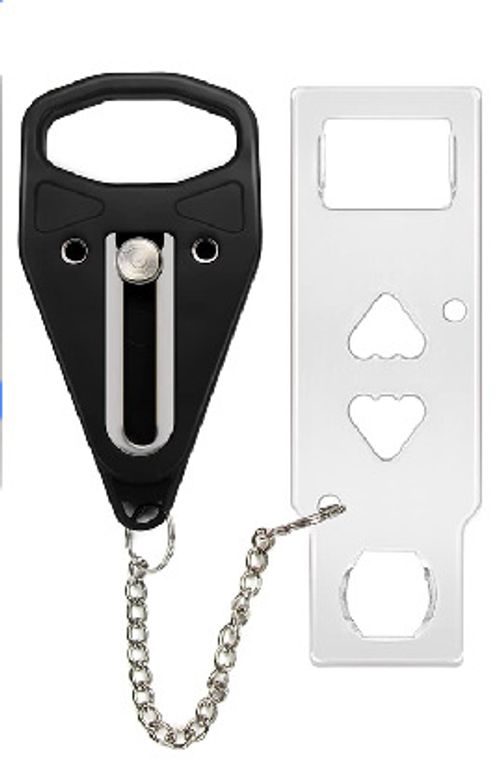 Protetor de Porta com Alarme Anti-Roubo, Bloqueador de Porta para Mulheres em Hotéis e Uso Doméstico, Amortecedor de Porta Anti-Colisão, Calço de Porta com Alarme de Alto Volume