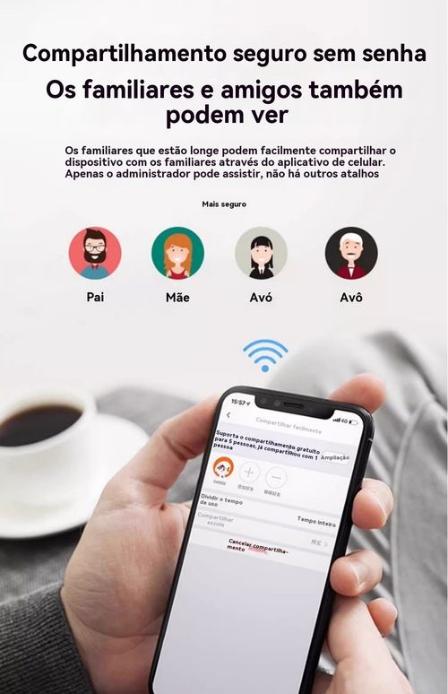 Câmara Inteligente WiFi com PIR Humano, Sem Tomada, Controlo pelo Telemóvel