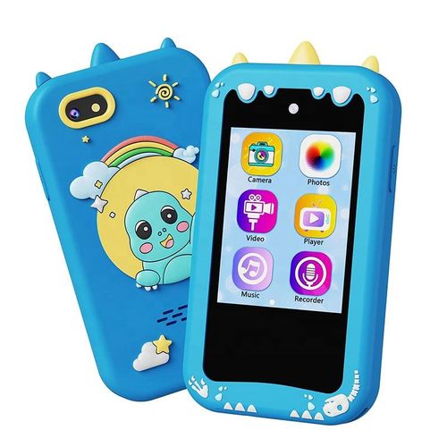 Shop Now or Never! Clearance Ends Soon.Mini Cute Pink Blue Electronic Toy Smart Mobile Phone With Camera for Kids Children's Toy Photo Cell Phone