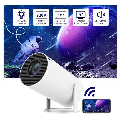 Shop Now or Never! Clearance Ends Soon.HY300 Pro Mini Projector 720P Android 11 Outdoor 4K Cheap Home Theater Video Projecteur with Wifi TV Projector 4k