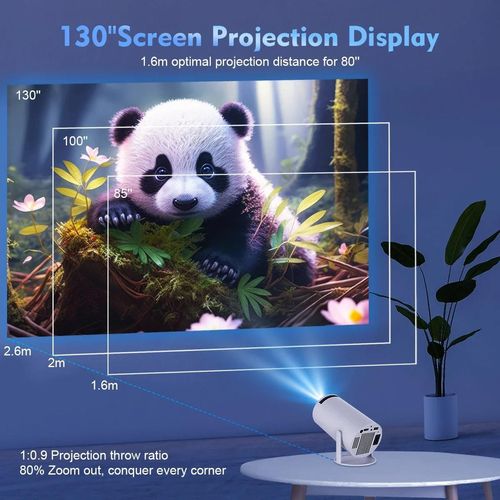 Shop Now or Never! Clearance Ends Soon.HY300 Pro Mini Projector 720P Android 11 Outdoor 4K Cheap Home Theater Video Projecteur with Wifi TV Projector 4k