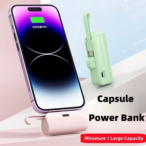 Shop Now or Never! Clearance Ends Soon.QC3.0 Fast Charging & Built-in Cables Compact Portable Battery for Outdoor Travel for Ios Android