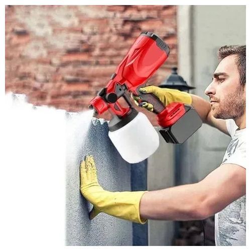 Portable Automatic High-Pressure Paint Spray Gun with 2 batteries