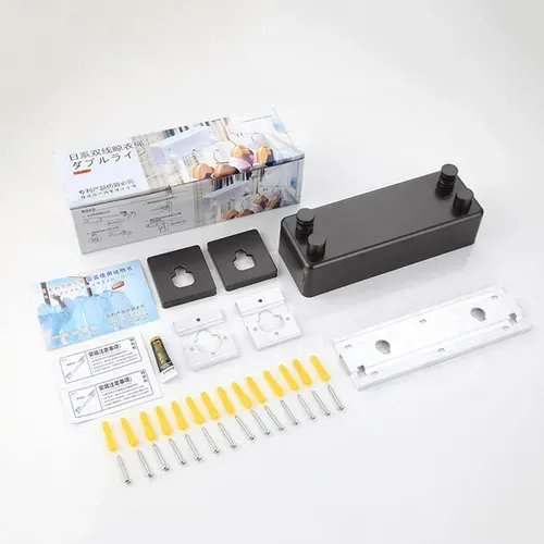 Invisible retractable double clotheslines