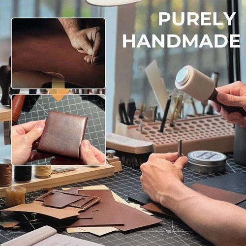 Shop Now or Never! Clearance Ends Soon.New Waterproof Multifunctional Compact Wallet Handmade PU Leather Built-in Pen Slot Front Pocket Wallets Money Clip Travel