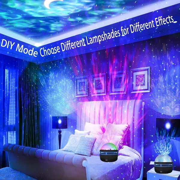 2 in 1 Northern Lights and Ocean Wave Projector - With 16 Light Effects