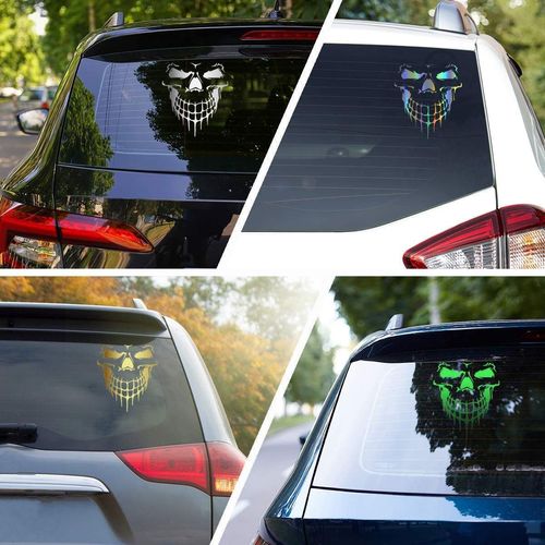 3d laser skull sticker,car door and window sticker,home decoration sticker.