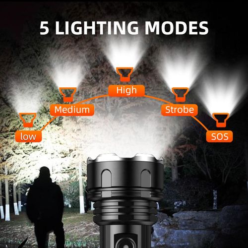 36W High Power High Lumen LED Flashlight 5 Mode Tactical Rechargeable Flashlight On Sale Just 50% off the original price!