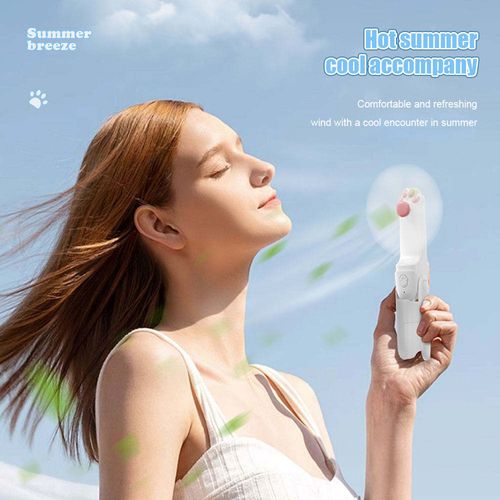 3 in 1 Electric Folding Small Handheld Mini Portable Fan Flashlight