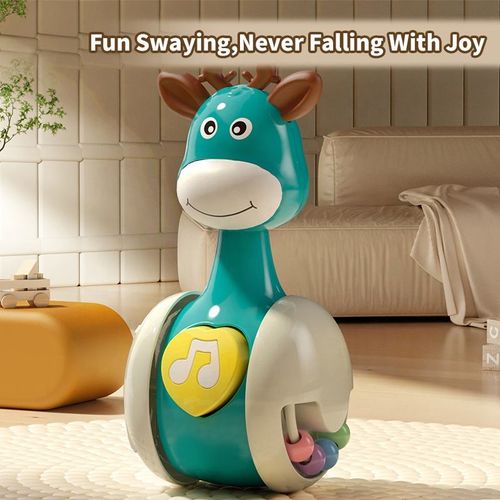 Sliding deer tumbler children's educational early childhood cartoon toys baby soothing coax baby early education guide to learn to crawl