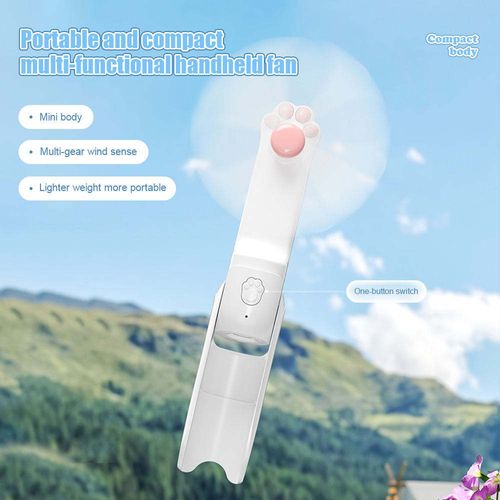 3 in 1 Electric Folding Small Handheld Mini Portable Fan Flashlight