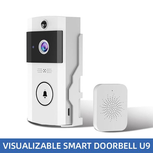 Solar powered wireless video doorbell camera with rain cover, long standby time, Bluetooth wireless connection can be controlled remotely.